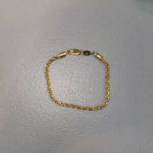 18k gold filled rope bracelet